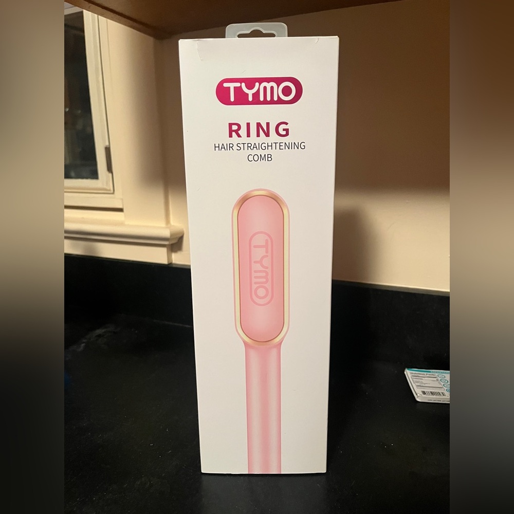 Brand New Tymo Ring Hair Straightening Comb - Pink